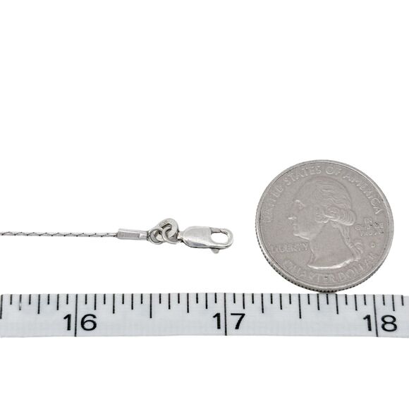 Red Crystal Drop Necklace | Vintage Sterling Silver 925 | 17" - Picture 2 of 4